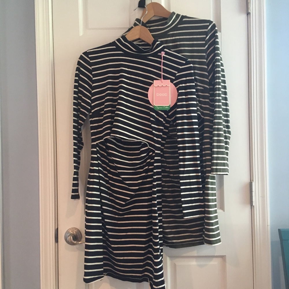 *TWO* maternity/nursing tunic dresses by Boob